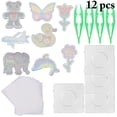 thumbnail image 2 of 12 Pcs Planches à Perles en Plastique Transparent avec Papier à Repasser et Pinces, 2 of 10