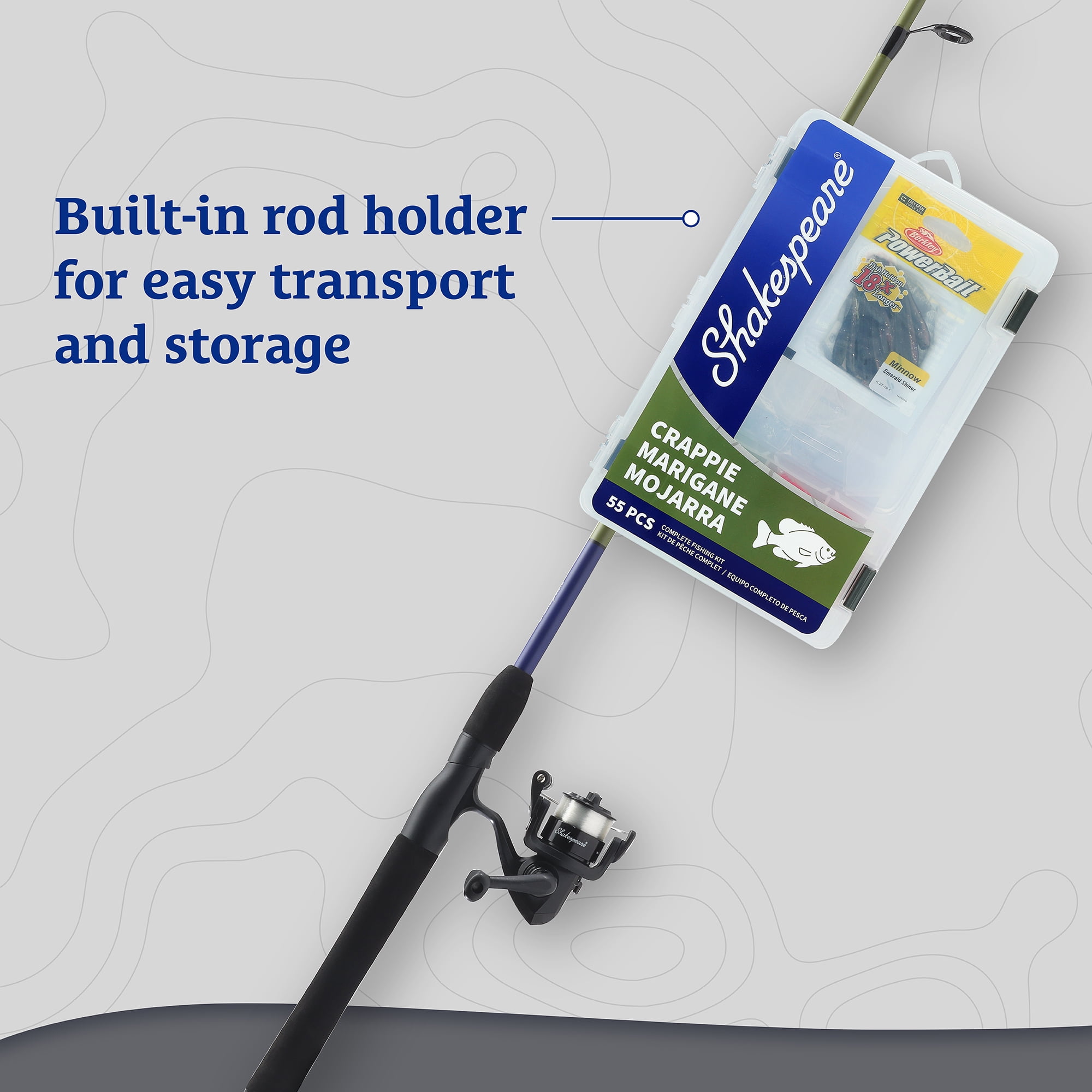 Shakespeare Catch More Fish Crappie Spinning Reel and Fishing Rod Combo