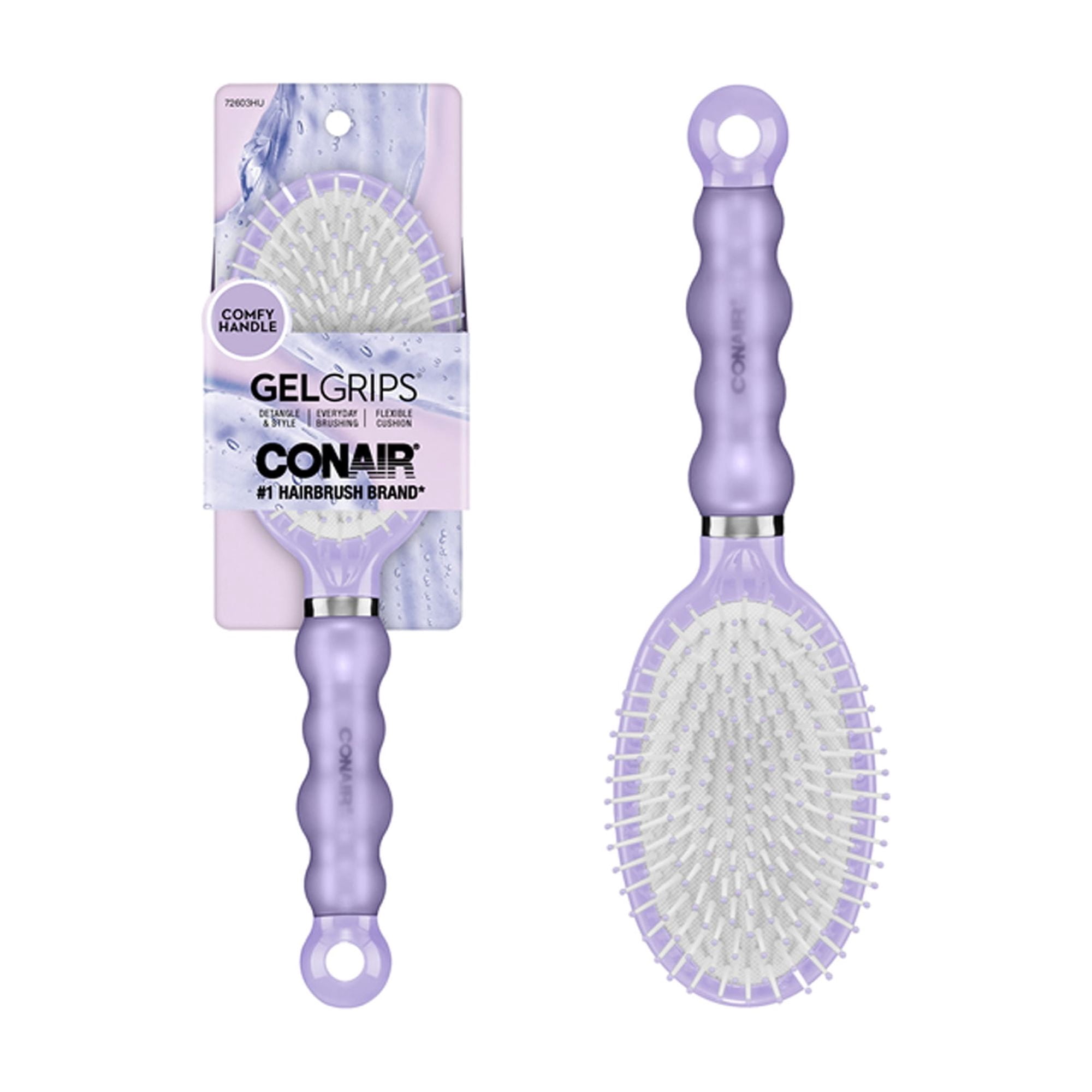 Conair Smooth & Effortless Nylon Bristle Cushion Hairbrush with Comfy Handle