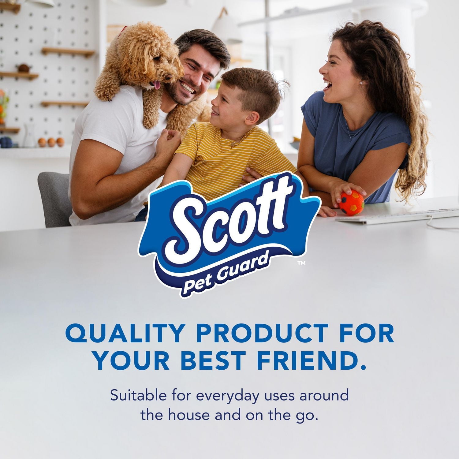 Scott Pet Guard Dog Pads - Dog Training Pee Pads for Puppies, Medium & Large Dogs - Up to 12 Hour Absorbent odour Control - Easily Disposable Dog Pee Pads - Size Large - 22" x 22" - 50 Pack