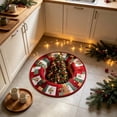 thumbnail image 5 of OANLKGI Christmas Rug 15.75 IN Round 3D Illusion Floor Mat Christmas Floor Mat Festive Christmas Area Rug for Indoor Entryway Living Room Bedroom Party Seasonal Home Decoration Multicolor, 5 of 5