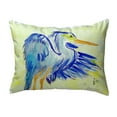 thumbnail image 2 of Betsy Drake Interiors Teal Blue Heron Small No-Cord Pillow 11x14, 2 of 2