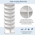 thumbnail image 5 of 7 Tier Rotating Shoe Rack, Spinning Shoe Rack Tower, Free Standing 360° Revolving Shoe Organizer, High Bottom Design Shoe Tower Spinning Storage Lazy Susan, Fits 28 Pairs of Shoes, 5 of 10