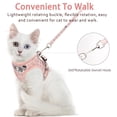 thumbnail image 4 of GFDYREE Cat Vest Harness and Small Dog Vest Harness for Walking, All Weather Mesh Harness, Cat Vest Harness with Reflective Strap, Step in Adjustable Harness for Small Cats (Pink-Pattern, Me, 4 of 7