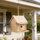 thumbnail image 5 of Casa de madera y comedero para exteriores, nido colgante para el jardín del patio, cría de loros y aves salvajes, diseño de grafitis DIY pintable, 5 of 6