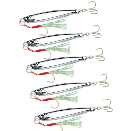 5Pcs Fishing Baits Jigs Metal Fishing Lures Spinner Long Casting Jigging Spoon Lure Hard Swimbait Enduring