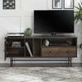 thumbnail image 4 of 60" Modern TV Console with Record Storage - Dark Walnut, 4 of 6