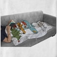 thumbnail image 6 of Christmas Soft Flannel Fleece Throw Blanket, Blue Vintage Car Dog Driving Santa Costume Bird Tree Gift Present, Cozy Plush for Indoor and Outdoor Use, 50" x 70", White Multicolor, by Ambesonne, 6 of 6