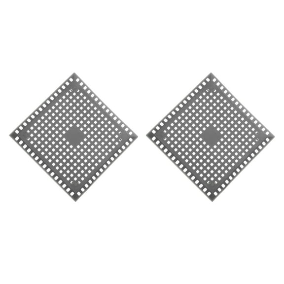 Uxcell 2packs Shower Drain Hair Catcher Square Drain Strainers for Shower Kitchen, Grey