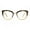 tortoise beige, variant on Womens Goth Cat Eye Clear Lens Luxury Diva Glasses Peach
