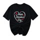 thumbnail image 1 of Camisetas de Manga Corta para Mujeres, Camiseta de Cuello Redondo Impresa de Moda, Primavera Y Verano Casual, 1 of 8