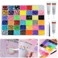 thumbnail image 1 of Diy Jewelry Kit Mixed Color Glitter Gemstones with Glue Tools for Craft Decoration Accessory Making 30ml Ornament, 1 of 9