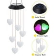 thumbnail image 5 of Qoosea Solar Heart Wind Chime Outdoor Colour Changing Solar Wind Spinner Decorative Light for Patio Yard Garden Home Decor Gifts for Women, 5 of 8