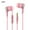 Pink, variant on Durable Metal Smart Phones Music Stereo Headphone Bass Earphone Earbuds Sport Headset WHITE