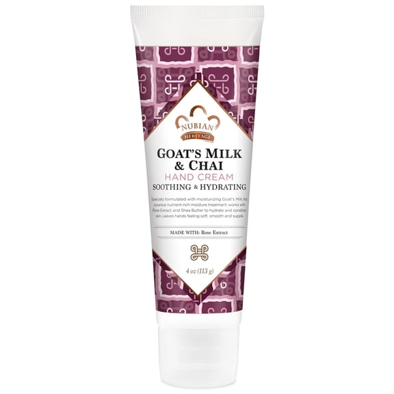 Nubian Heritage Goats Milk And Chai, Hand Cream - 4 Oz