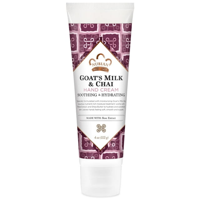 Crema de manos Nubian Heritage Goat's Milk & Chai 120 ml con aloe vera Nubian Heritage Nubian Heritage