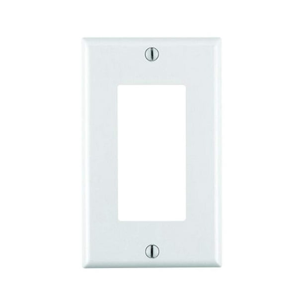 Leviton 80401 W 1 Gang Decora Gfci Wallplate Standard Size Thermoset Device Mount White Com - What Is A Decora Wall Plate