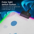 thumbnail image 2 of Pink Blue Floral Geometric RGB Gaming Mouse Pad Large Keyboard Mat Rubber Base 13 Light Modes, 2 of 6
