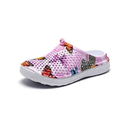 

Woobling Summer Women Hole Slip on Water Garden Outdoor Sandals Breathable Slippers