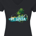 thumbnail image 4 of Inktastic St Lucia Vacation Cruise Trip Women's V-Neck T-Shirt, 4 of 5