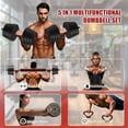 thumbnail image 6 of 25/45/75/90-lb 4-in-1 Adjustable Dumbbell Set, Converts to Barbell, Kettlebell & Push-Up Stand with Connector, Interchangeable Weight Plates & Storage Tray for Home Gym, 6 of 6