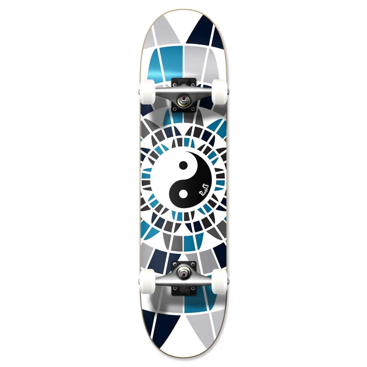 Yocaher Graphic Complete 7.75&quot; Skateboard - YingYang