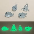 thumbnail image 6 of Glow in the Dark Mini Seal Figurines, Luminous Plastic Resin Ocean Animals for Miniature Gardens & DIY Decor, 6 of 8