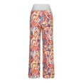 thumbnail image 5 of Dyegold Lounge Pants Women Comfy Casual Pajama Y2k Pants Floral Print Drawstring High Waist Wide Leg Palazzo Lounge Pants, 5 of 6