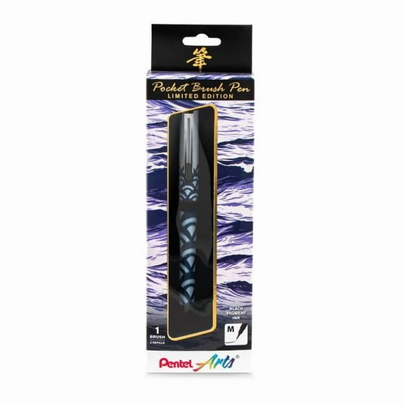 Pentel Arts Limited Edition Pocket Brush, Indigo Wrap
