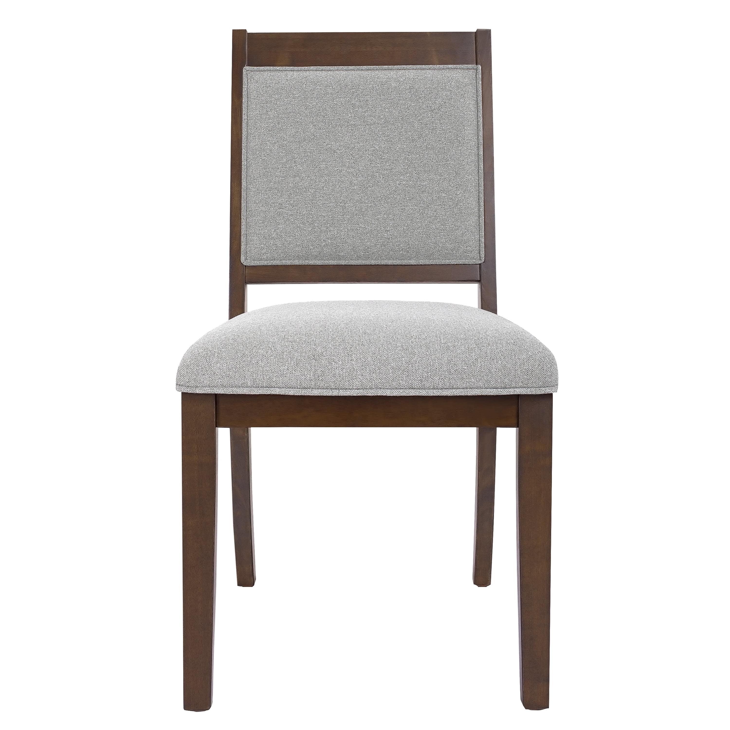 HomePop Open Back Upholstered Dining Chair, Set of 2, Gray