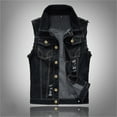 VBARHMQRT Mens Dress Shirts Slim Fit Men's New Fashion Denim Vest
