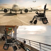 DIYAREA Portable Electric Wheelchair for Adults, Portable All Terrain Lightweight Wheelchairs, Foldable Motorized Power Wheel Chair