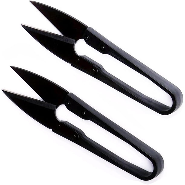 Tijeras de costura versátiles en forma de U, tijeras de poda de bonsái, mini tijeras portátiles con diseño ergonómico para un uso y portabilidad fáciles, hojas afiladas ideales para cortar hilos en