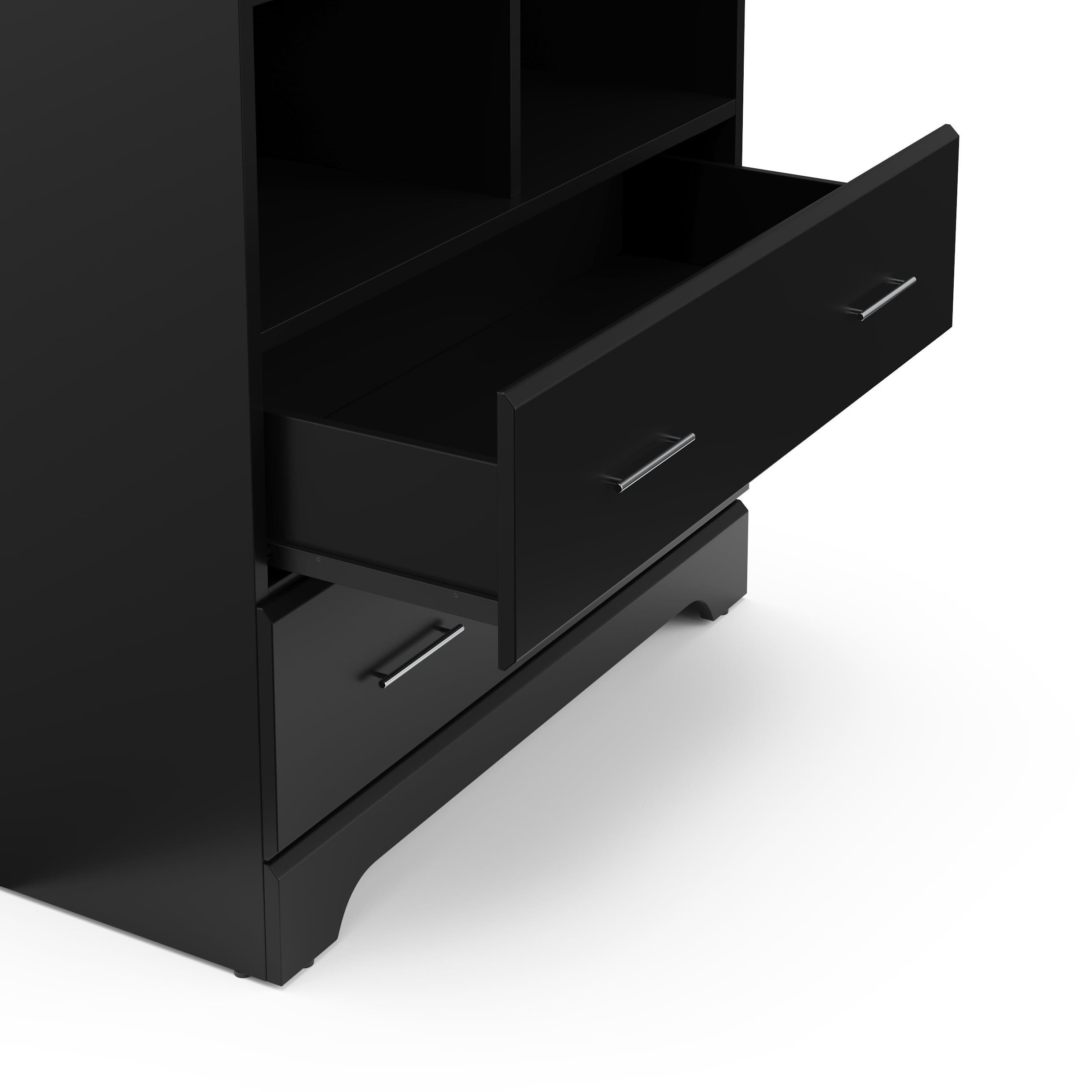 Storkcraft Brookside 2 Drawer Infant Changing Table Dresser, Black