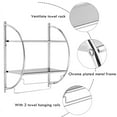thumbnail image 6 of Costway 2 Tier Wall Mount Shower Organizer Toilet Bathroom Storage Rack Holder Towel Bar, 6 of 8