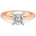 thumbnail image 4 of IGI Certified 1 Carat Princess Shape Lab Grown Diamond Engagement Ring | 14K Rose Gold | Siran Secret Halo Lab Diamond Ring | FG-VS1-VS2 Quality Friendly Diamonds, 4 of 6