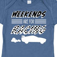 thumbnail image 4 of Inktastic Weekends Are for Racing Race Car Silhouette and Racing Flag Boys or Girls Baby Bodysuit, 4 of 5