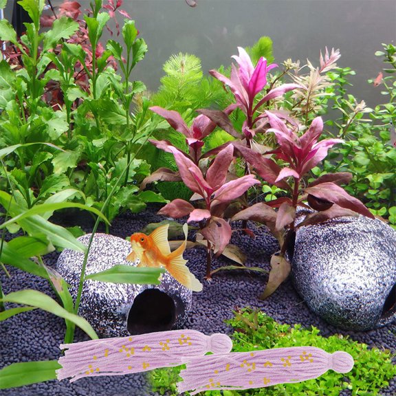 CTIRCHIU 8-Piece Violet Woolen Yarn Fish Breeding Mop Floating Design for Aquarium Fish Use