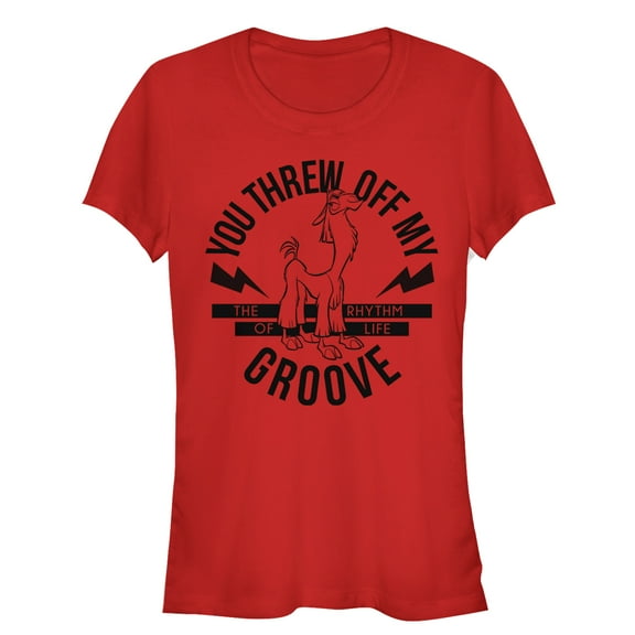 Junior's The Emperor's New Groove Kuzco Threw Off Groove  Graphic Tee Red Large