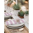 thumbnail image 5 of Pink Stripe Cloth Napkins Set of 8 Reusable Dinner Napkins, Modern Simple Geometric White Striped Cocktail Napkin Washable Table Napkins for Wedding/Holiday Party/Baby Shower 20"x20", 5 of 7