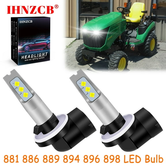 IHNZCB for Deere 1023e 1025r 1026r R136239 Work/Rear Bulb Tractor / Lawn Mower LED Headlights Bulb High Low Beam 881 889 White,Y11
