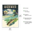 thumbnail image 2 of Province of Quebec (La Province de Québec) - Fly Fishing Fisherman - Vintage Travel Poster c.1930 - Master Art Print 10in x 14in, 2 of 4