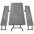 thumbnail image 3 of Picnic Table and Bench Cover Waterproof Tablecloth with Bench Cover Wipeable Rectangle Picnic Tablecloth for 30 ×72in Table Elastic Picnic Bench Covers for 12×72in Bench Indoor Outdoor, 3 of 11
