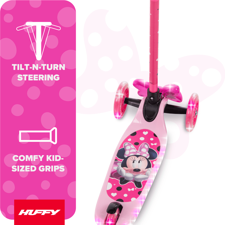 Minnie Mouse, Toddler Scooter, Light-Up Wheels, Pink, Girls 3+