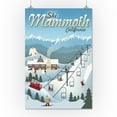 thumbnail image 2 of Mammoth, California, Retro Ski Resort (16x24 Giclee Gallery Art Print, Vivid Textured Wall Decor), 2 of 3