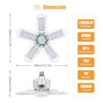 thumbnail image 4 of Plafonnier de Garage Pliable Déformable pour Intérieur Extérieur 80W/100W, 4 of 9