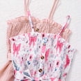 thumbnail image 4 of Rggeeun Girls Summer Floral And Button Up Romper Two Piece Dresses Casual Playwear Toddlers Kids Fashionable O-Neck Sundress, 4 of 9
