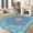 Blue-green hue, variant on Washable 4x6 Area Rugs for Living Room - Rug Bedroom Rug-Carpet, Neutral Moody Vintage, Traditional Dining Room Rugs, Soft Comfortable, Non-Slip Gray