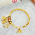 thumbnail image 2 of Pulsera Gold Placer para mujer, estilo chino, 28 g, brazalete abierto, 2 of 2