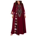 thumbnail image 2 of Qiopertar Robe à Manches Longues Imprimée Mode Arabe pour Femmes Musulmanes Col Rond en Solde à Moins de 5$ en Solde Offres d'Accès Anticipé, 2 of 9